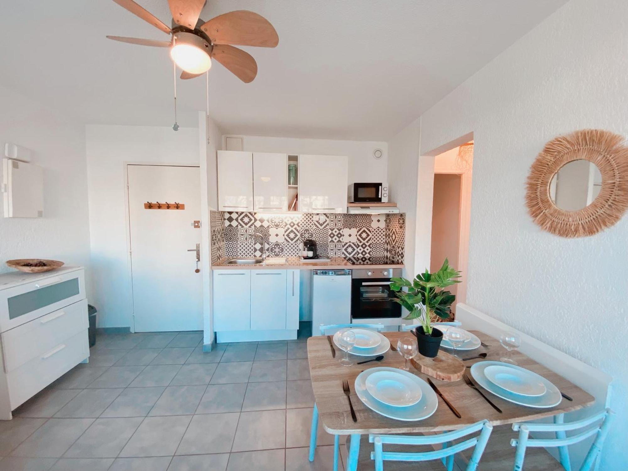 Superbe T2 Au Calme Avec Balcon Sur La Marina - 10 Apartment Canet-en-Roussillon Luaran gambar