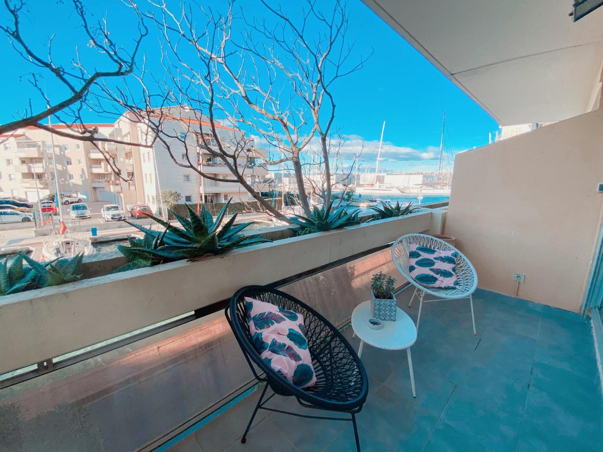 Superbe T2 Au Calme Avec Balcon Sur La Marina - 10 Apartment Canet-en-Roussillon Luaran gambar